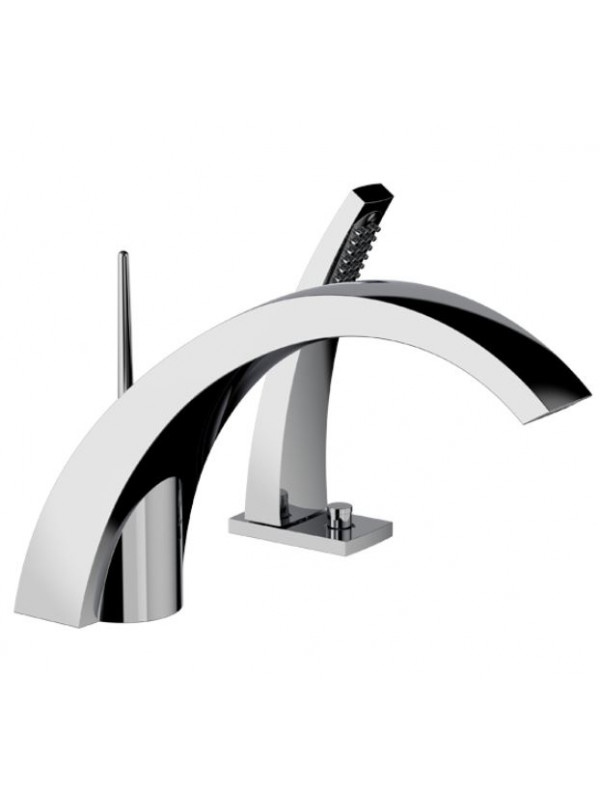 Mitigeur Bain / Douche sur gorge et douchette - NOUVELLE VAGUE - HORUS - mitigeur_bain_douche_sur_gorge_nouvelle_vague_horus_chrome
