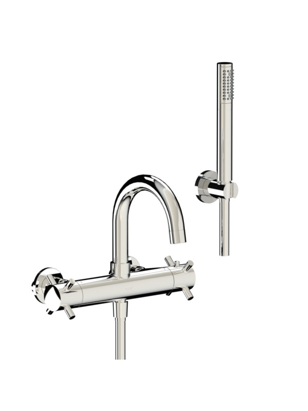 MITIGEUR BAIN-DOUCHE THERMOSTATIQUE MINOE  - mitigeur_bain_douche_thermostatique_mural_complet_avec_croisillons_47_714_1