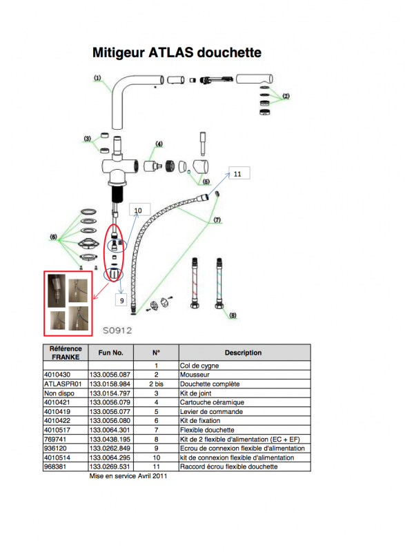 Cartouche Ceramique - FRANKE - mitigeur_franke_atlas_090068_schema_2