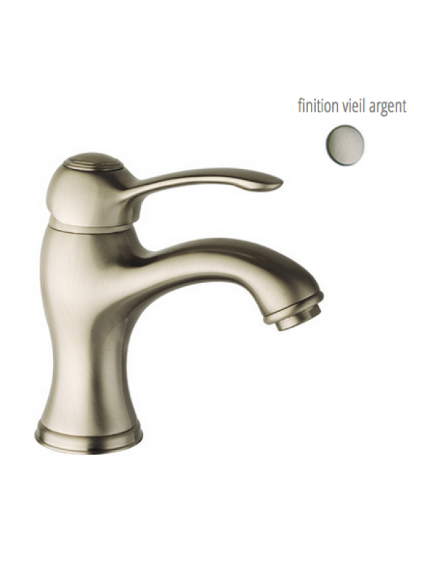 MITIGEUR LAVABO RETRO MUSEO MONOTROU  - mitigeur_lavabo_museo_ondyna_finition_vieil_argent_mu10890_robinet_retro