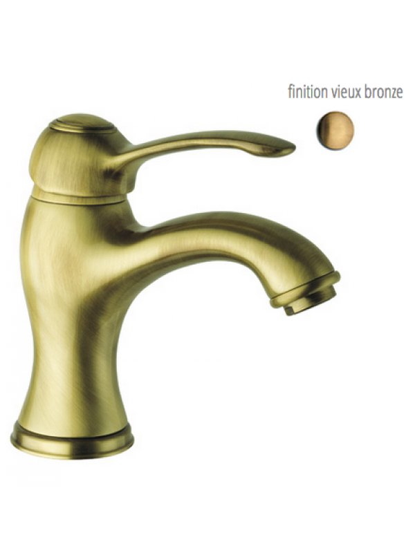 MITIGEUR LAVABO RETRO MUSEO MONOTROU  - mitigeur_lavabo_museo_ondyna_finition_vieux_bronze_mu10892_robinet_retro