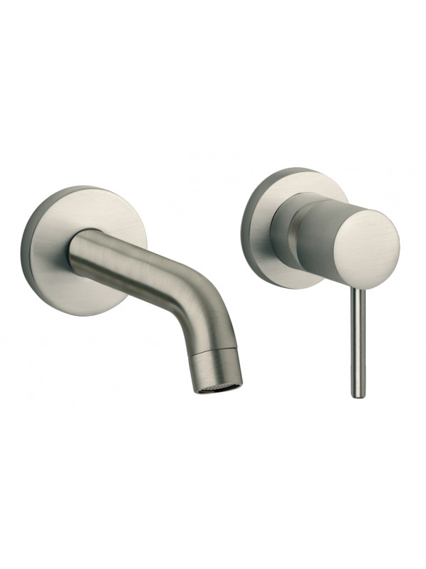 MITIGEUR LAVABO MURAL COX GRIS ACIER 190 mm - PAINI - mitigeur_mural_lavabo_paini-78pw208_gris_acier