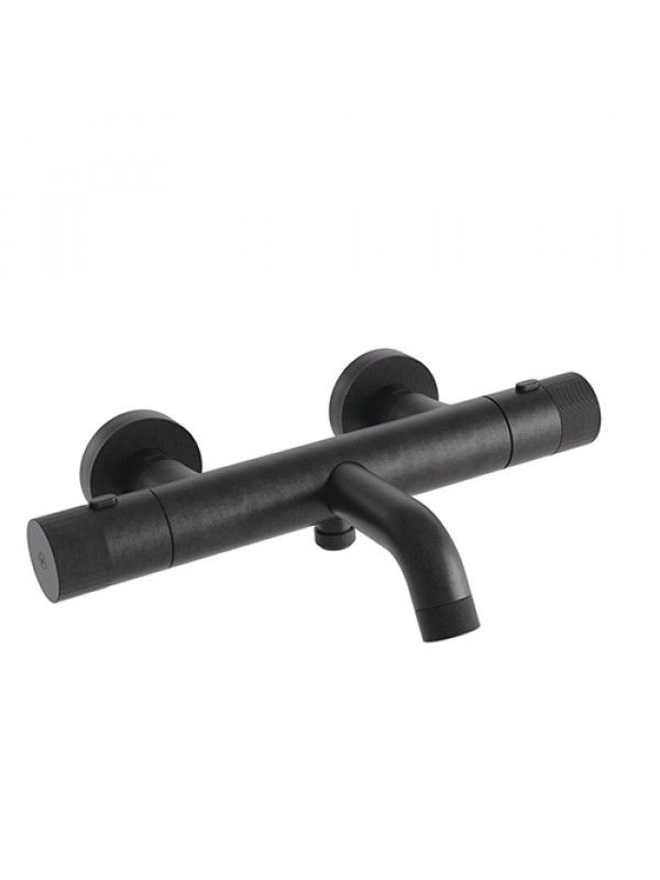THERMOSTATIQUE CHROMÉ NOIR BROSSÉ Bain Douche EAST SIDE  - mitigeur_thermostatique_bain_douche_east_side_chrome_noir_brosse_type_industriel_ondyna_es15775