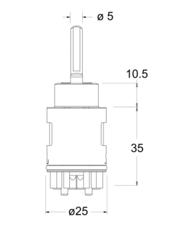 CARTOUCHE CERAMIQUE D.25 -  ONDYNA - ondyna_cartouche_ceramique_pdbo009_schema