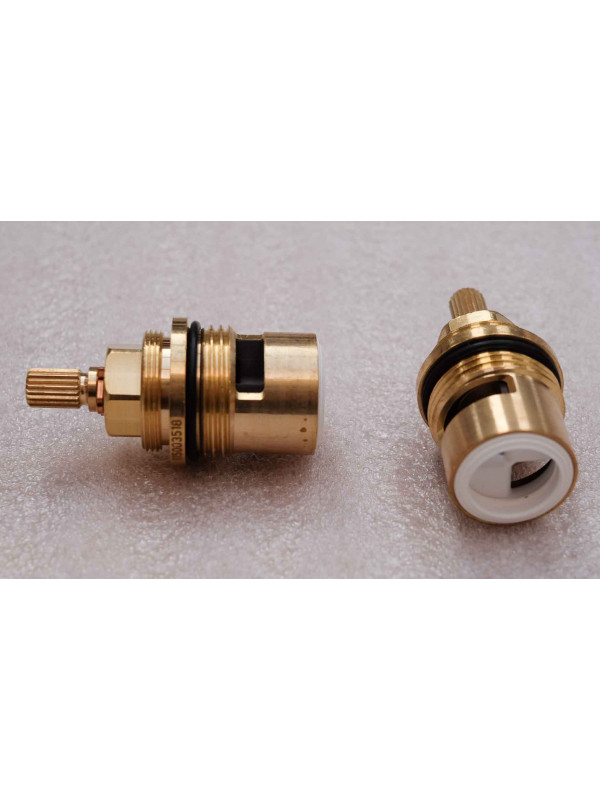 Paire de tete ceramique - Bain/Douche VICTORIA 4 Trous - HORUS - paire_tete_quart_de_tour_gauche_et_droite_92149_1