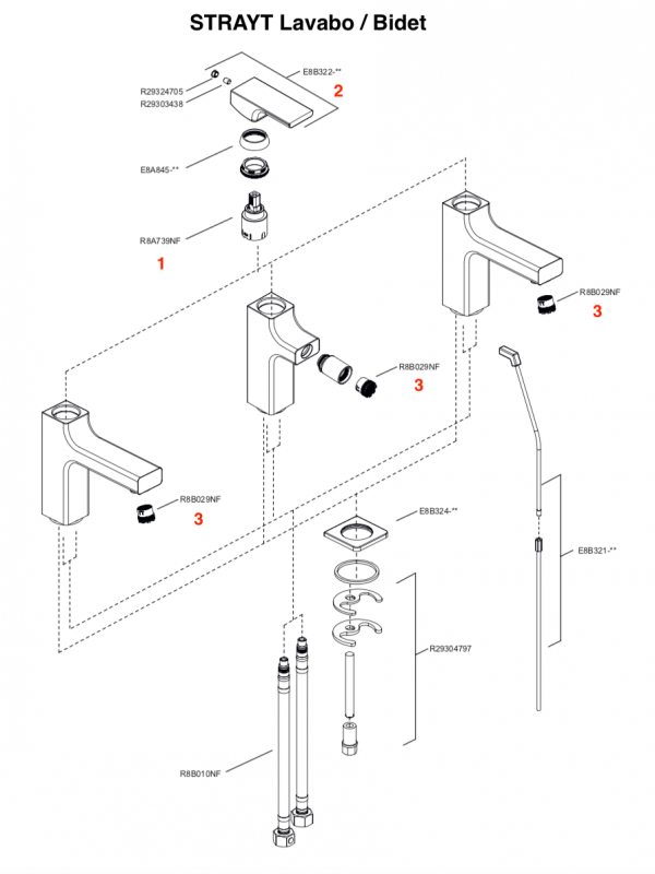 Pieces detachees Mitigeur STRAYT - JACOB DELAFON - pi_ce_d_tach_e_strayt_jacob_delafon