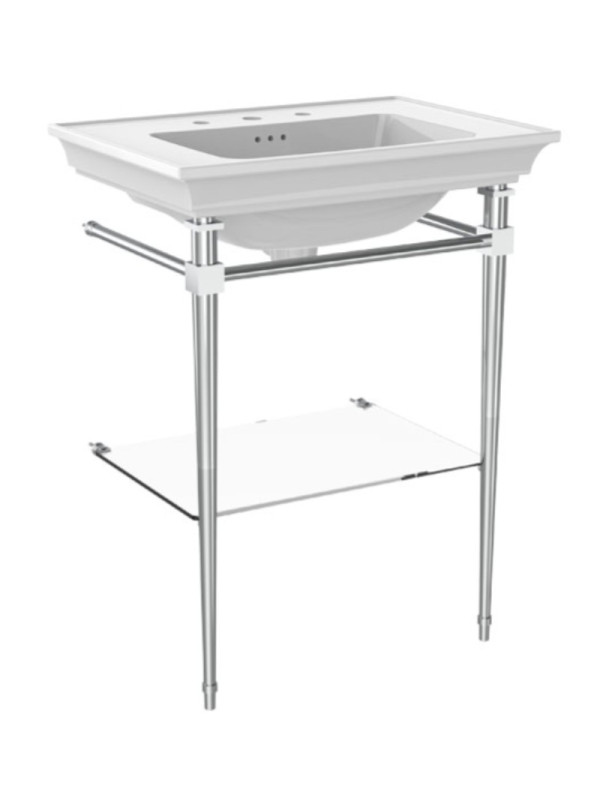 Lavabo Rétro sur Colonne ASCOTT - HORUS - pietement_lavabo_chrome_horus_ascott
