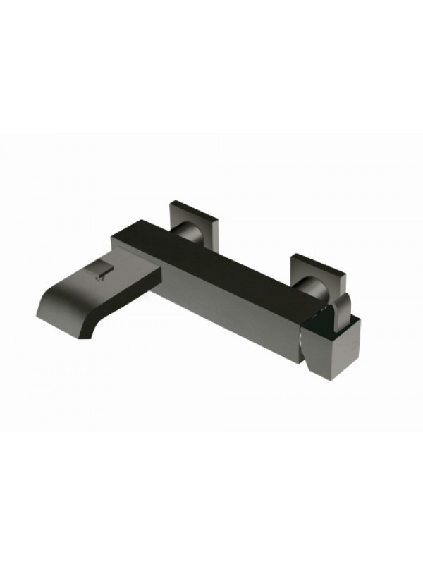 MITIGEUR QUADRI NOIR MAT BAIN-DOUCHE MURAL  - qm10713_1