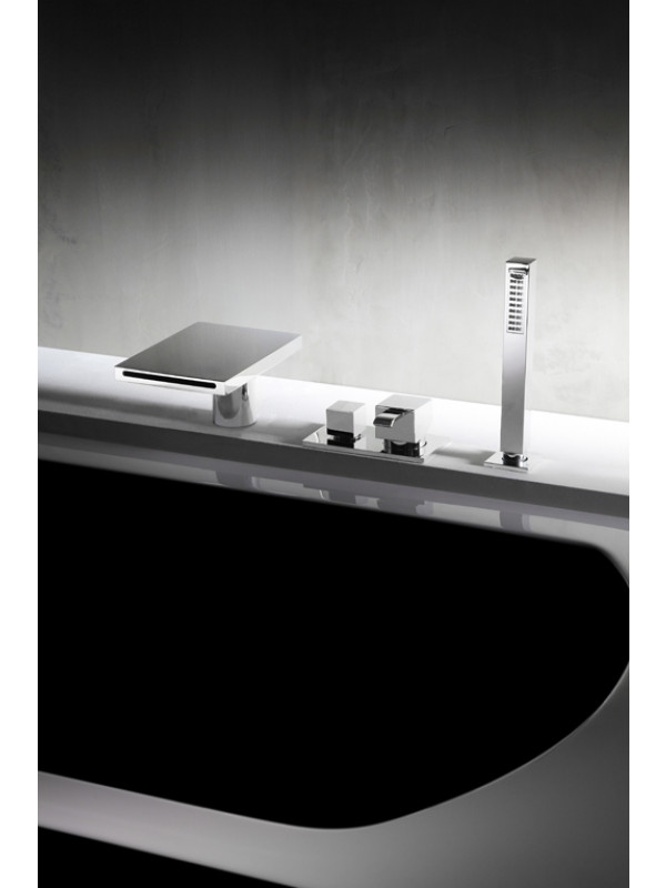 QUADRI MITIGEUR BAIN DOUCHE BEC CASCADE SUR GORGE - qm18051