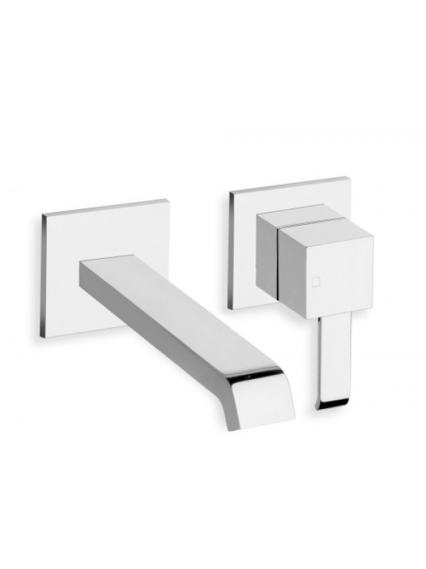 QUADRI MITIGEUR LAVABO  CHROME MURAL A ROSASES BEC CASCADE - qm27751_1