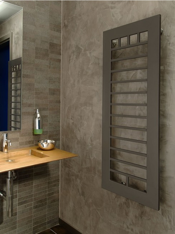 Radiateur sèche serviettes QUAR chauffage Central - quar-grigio_brem