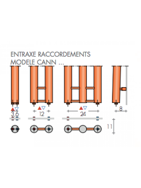 RADIATEUR CANNUCCIA PAILLE CHAUFFAGE CENTRAL - raccordement_radiateur_eau_chaude_design_cannuccia_paille_brem