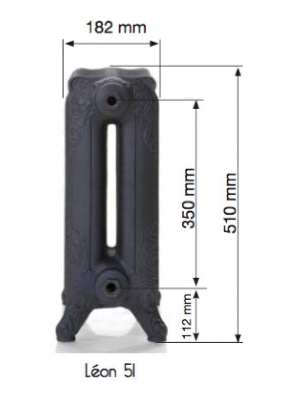 RADIATEUR FONTE LEON  - radiateur_eau_chaude_fonte_leon_51_cinier