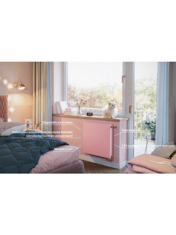 SOLID H - TERMA Radiateur - radiateur_facce_lisse_solid_h_terma_chambre_fille