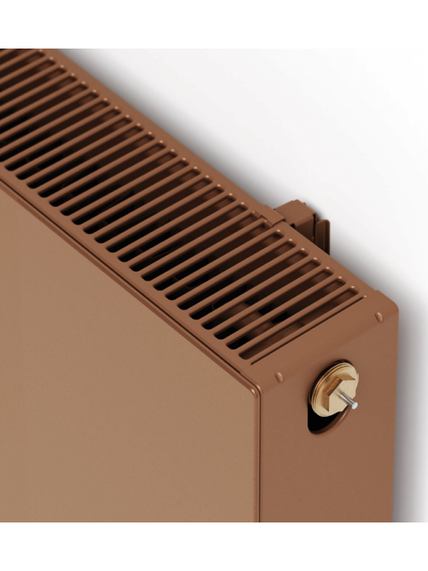 SOLID H - TERMA Radiateur - radiateur_facce_lisse_solid_h_terma_marron_gros_plan