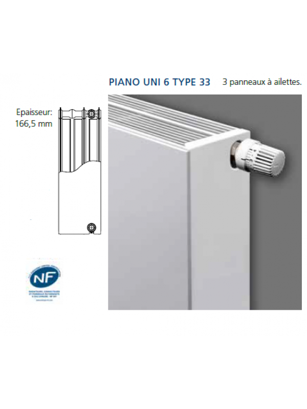 PIANO - Radiateur - BRUGMAN - radiateur_piano_uni_6_brugman_type_33