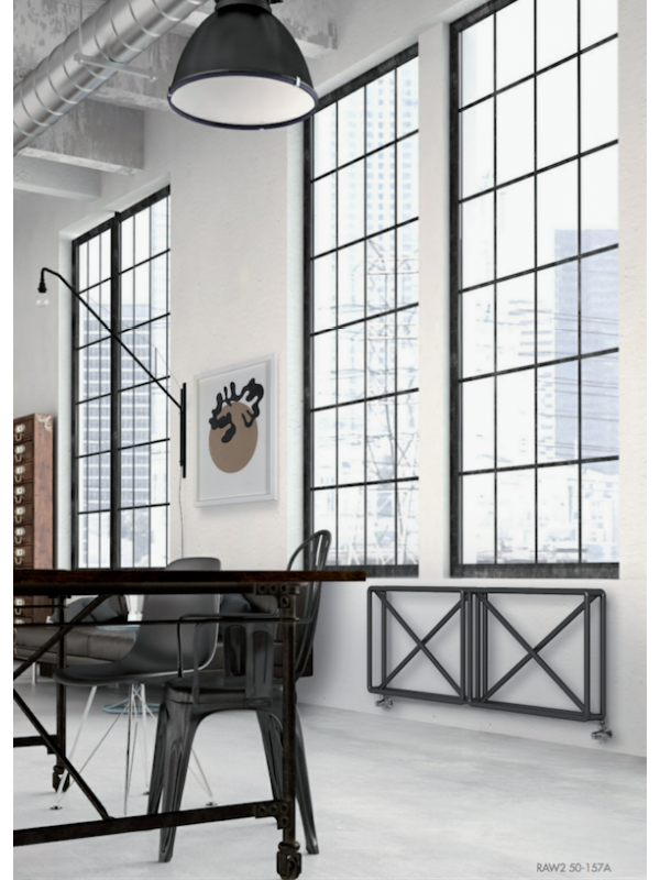 SECHE-SERVIETTES RAW HORIZONTAL CHAUFFAGE CENTRAL - radiateur_type_loft_raw2-50-157a_brem