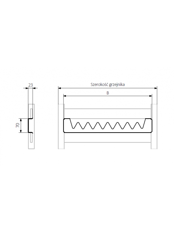 Cintre HAPPY pour seche-serviettes VIVO et VIVO ONE - TERMA - schema_cintre_happy_shark_terma_2_1