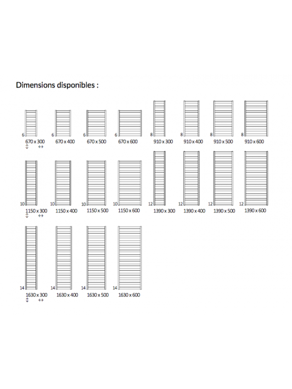 VIVO - TERMA - schema_dimensions_seche_serviettes_echelle_vivo_terma_4