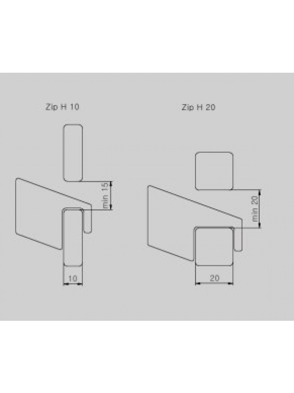 Patère ZIP hanger horizontale TERMA H10 - schema_pat_re_zip_hanger_horizontale_terma