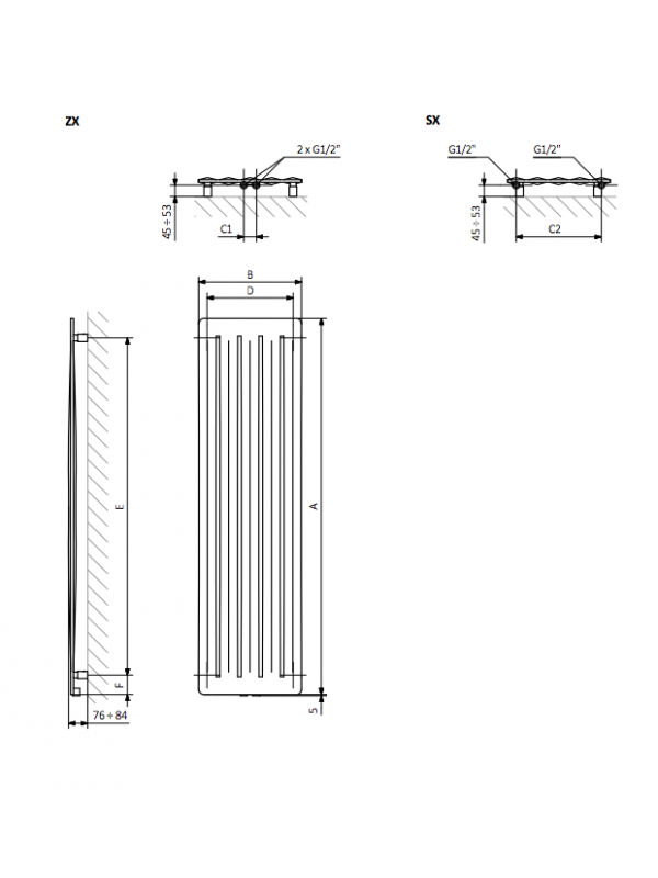 AERO Vertical - TERMA - schema_radiateur_chauffage_central_aero_v_terma_3
