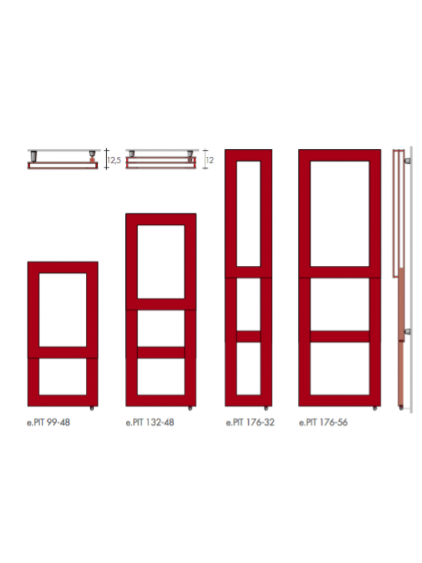 Sèche-serviettes PIT eau chaude BREM  - schema_radiateur_seche_serviettes_eau_chaude_pit_brem