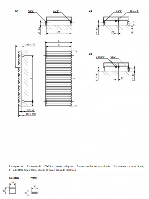 CITY - TERMA Sèche Serviette - schema_radiateur_seche_seviette_city_eau_chaude_terma_4
