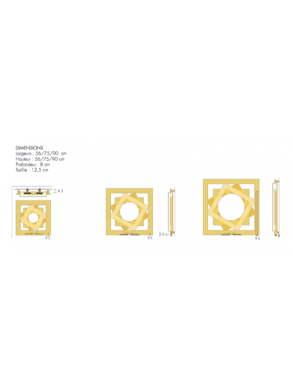 RADIATEUR CADRE CHAUFFAGE CENTRAL ZOOM  - schema_radiateur_zoom_cadre_carre_chauffage_central_brem