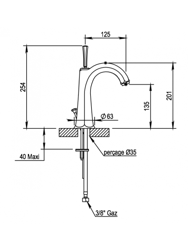 MITIGEUR LAVABO ASCOTT MONOTROU - schema_robinet_mitigeur_lavabo_monotrou_ascott_horus_65_708