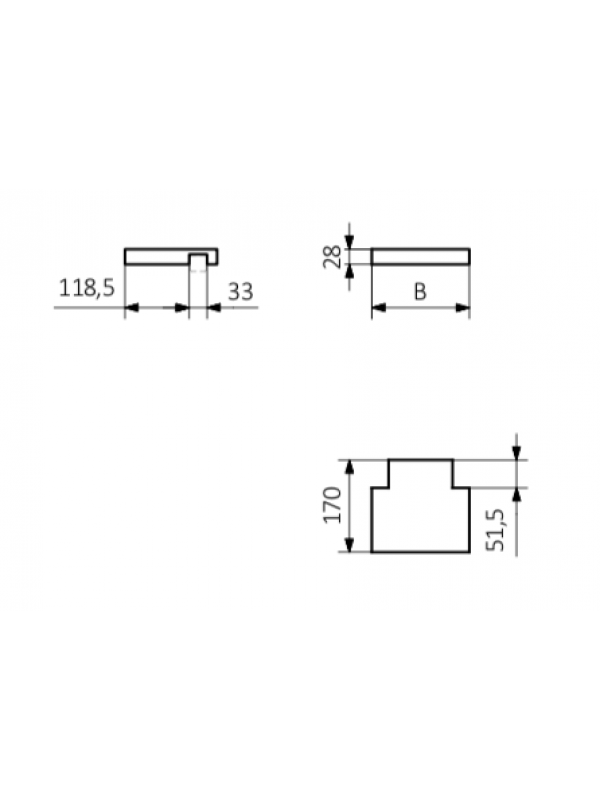 EASY - Tablette porte-serviettes - TERMA - schema_tablette_easy_terma