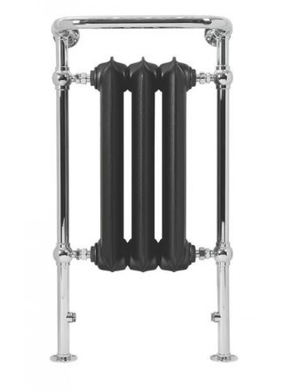 PLAIN TOWEL- TERMA - seche_serviette_fonte_terma_plain_towel_noir_chrom_