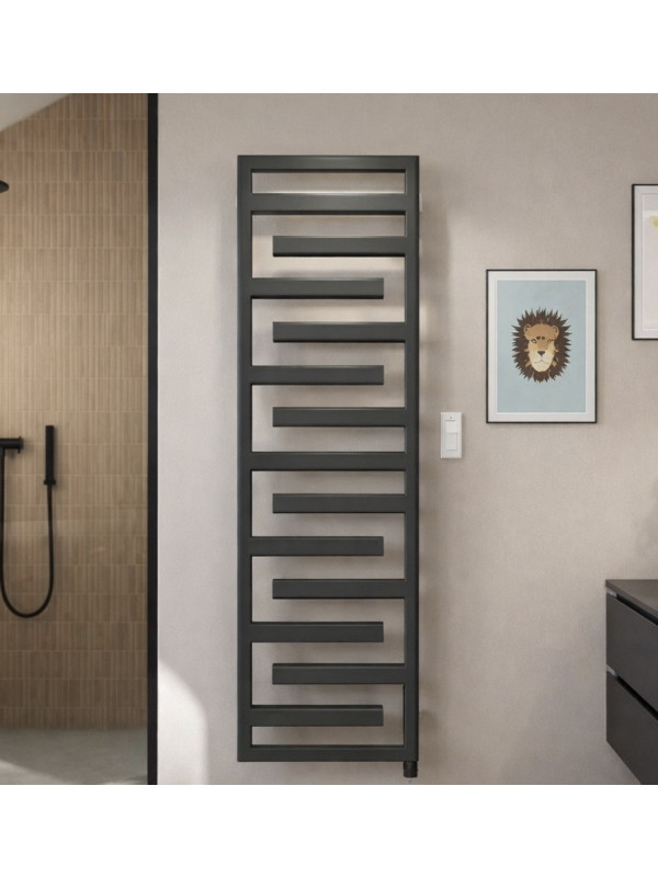 Sèche Serviettes KAPLA - ACOVA - seche_serviette_kapla_acova_noir_eau_chaude_design_2