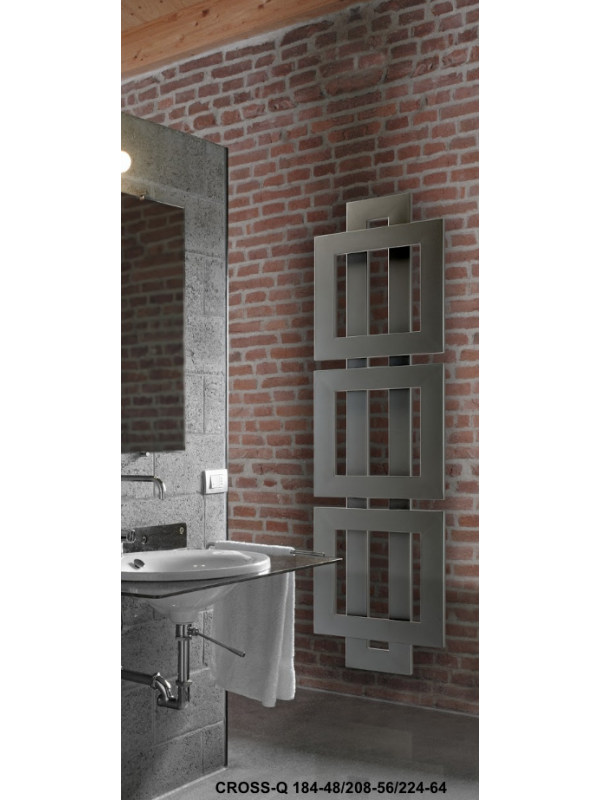 SECHE-SEVIETTES E-CROSS-Q ELECTRIQUE CARRES SUPPERPOSES - seche_serviettes_design_e_cross_q_electrique_brem
