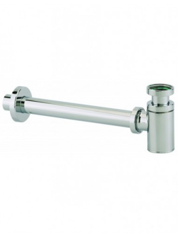 SIPHON LAITON CYLINDRIX Compact - Chrome - VALENTIN  - siphon-de-lavabo-avec-sortie-murale-et-rosace-cylindrix-design-ajustable-laiton-chrome