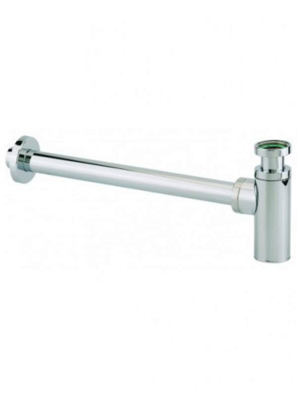 SIPHON ABS LAVABO - Chrome - VALENTIN  - siphon-reglable-cylindrix-pour-lavabo-ou-vasque-avec-sortie-murale-l-300-mm-d-32-mm-et-rosace-abs-chrome