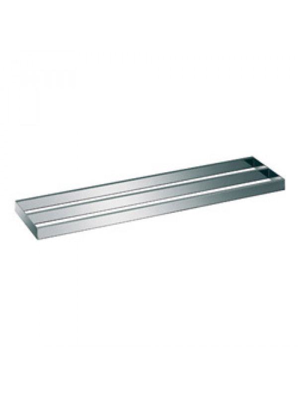 BARRE PORTE SERVIETTES DOUBLE 60 CM SKUARA LAITON CHROME - sk52826