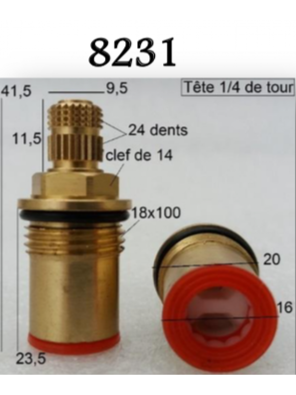 Têtes Céramiques PAINI 1/2" 8231 - t_te_8231_paini_16000fl