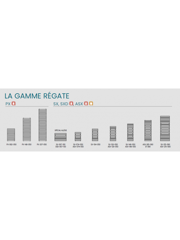 REGATE - Sèche serviette Mixte - ACOVA - taille_seche_serviette_regate_mixte_acova_1