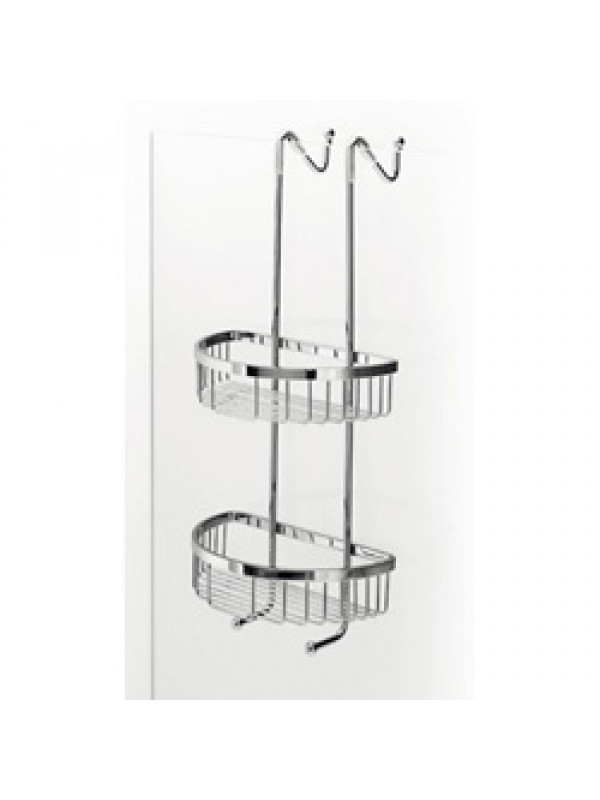 DOUBLE PANIER A ACCROCHER TECNO LAITON CHROME - te53151