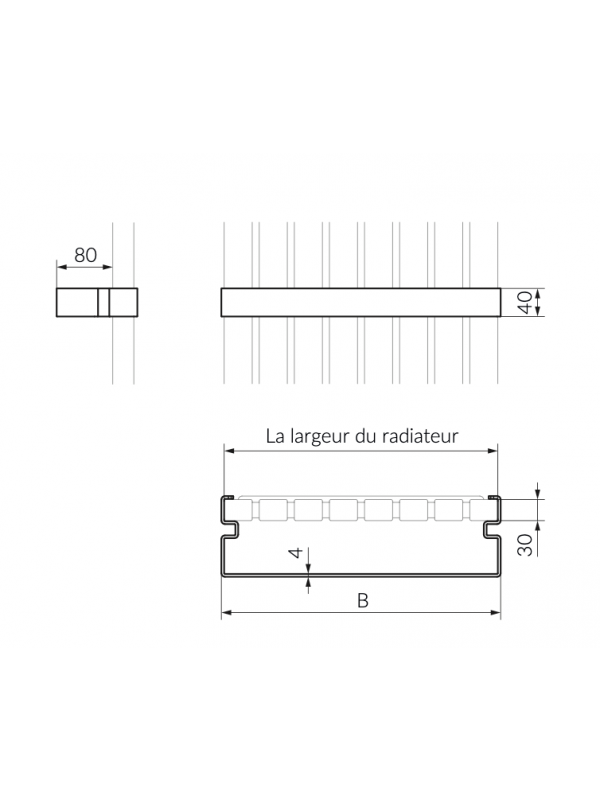 BELT - Porte-serviettes 480 mm - CHROME - TERMA - terma_barra_porte_serviette_belt_chrome