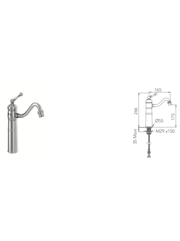Mitigeur lavabo - THÉTIS - MARGOT - the_tis_mitigeur_lavabo_cuisine_m02-1101mb_chrome