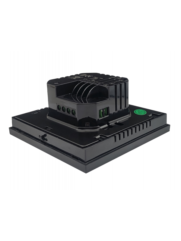 Thermostat Connecté WIFI   - CC741 - thermostat_wifi_programmable_connect_intelligent_noir_vue_arri_re