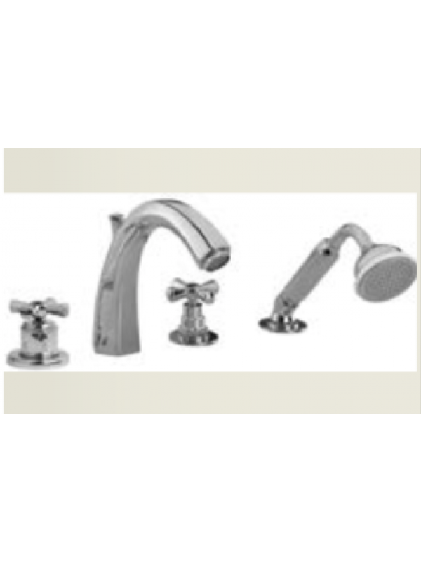 WESTMINSTER - Mélangeur Bain/Douche bec haut avec douchette - MARGOT - thermostatique_margot_bain_douche_4_trous_cyberconfort_