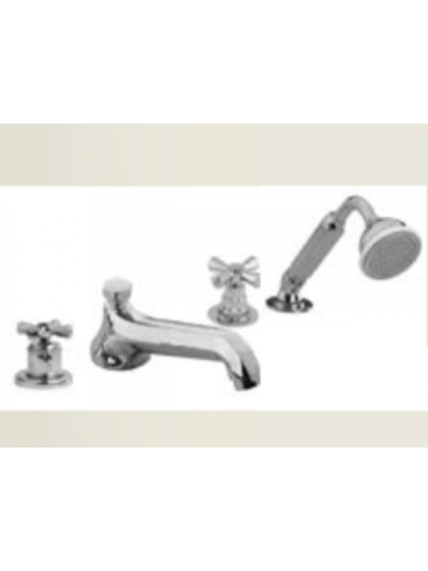 WESTMINSTER - Mélangeur Bain/Douche sur gorge avec douchette - MARGOT - thermostatique_margot_bain_douche_4_trous_cyberconfort_bec_bas