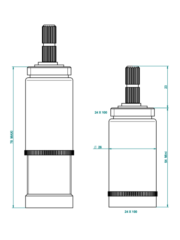Allonge réglable Nickel Mat - THG - thg_allonge_re_glable_g00-2130g_schema