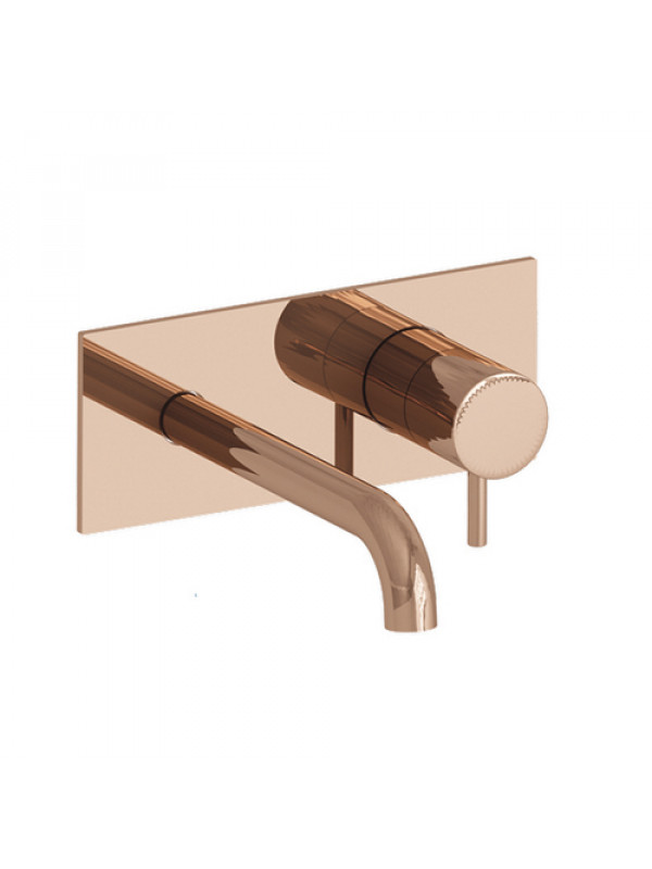 MITIGEUR OR ROSÉ PVD 180 mm LAVABO MURAL  TRIVERDE  - tv25646p