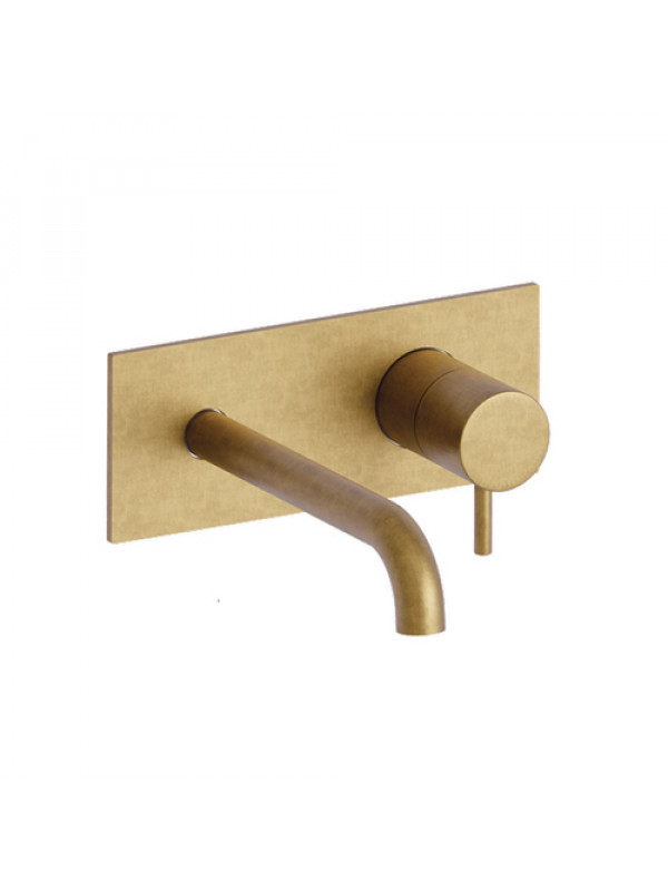 MITIGEUR OR BROSSÉ PVD 180 mm LAVABO MURAL  TRIVERDE  - tv25696p