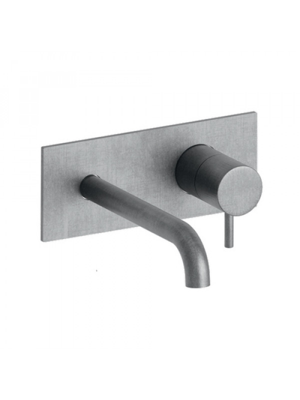 MITIGEUR MÉTAL BROSSÉ LAVABO MURAL 225 mm TRIVERDE  - tv25877