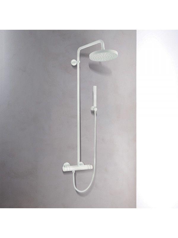 COLONNE DOUCHE TRIVERDE THERMOSTATIQUE - tv48624_blanc_mat_triverse_ondyna_colonne_douche_1