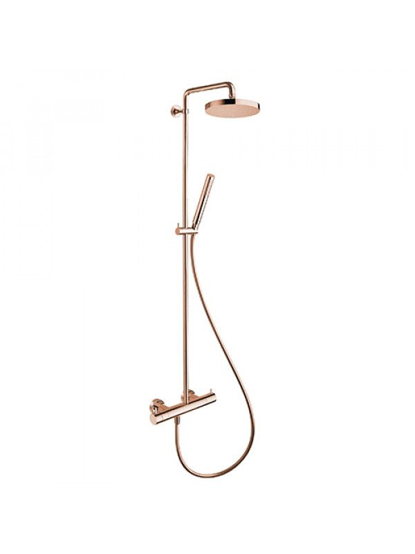 COLONNE DOUCHE OR ROSÉ THERMOSTATIQUE COMPLETE TRIVERDE - tv48646p_colonne_douche_triverde_or_rose_